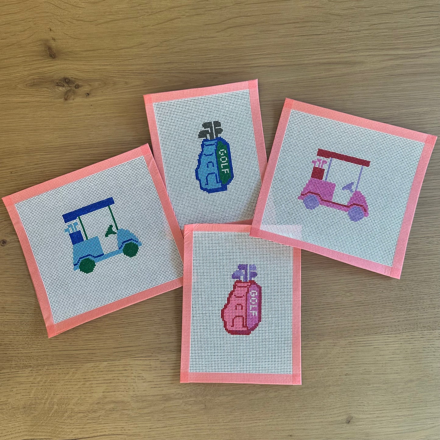 Pink Golf Bag Needlepoint Canvas
