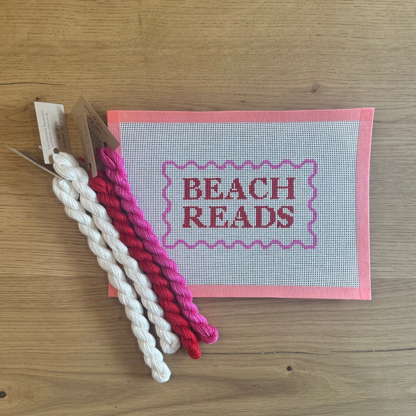 Beach Reads Needlepoint Canvas