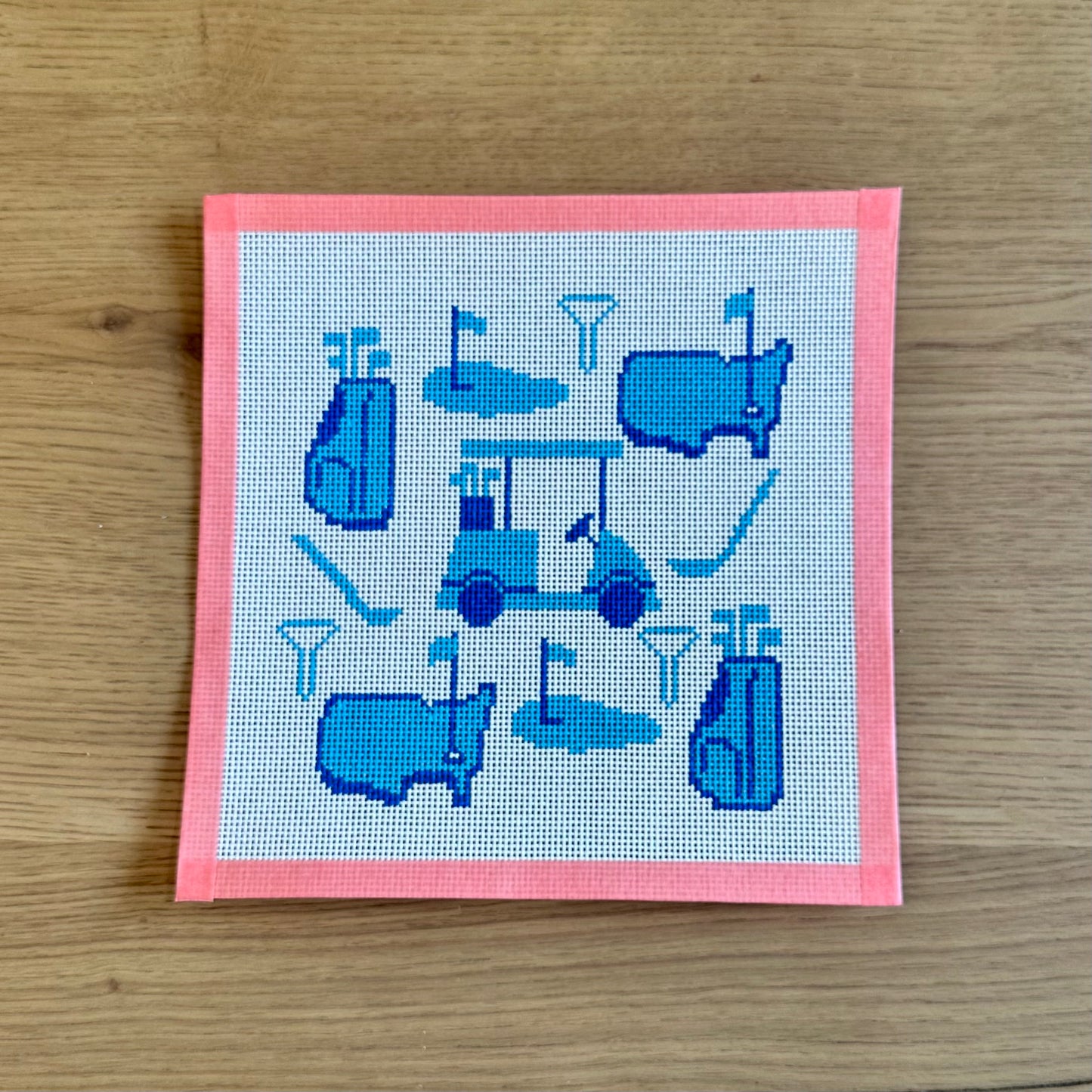 Golf Toile Needlepoint Canvas