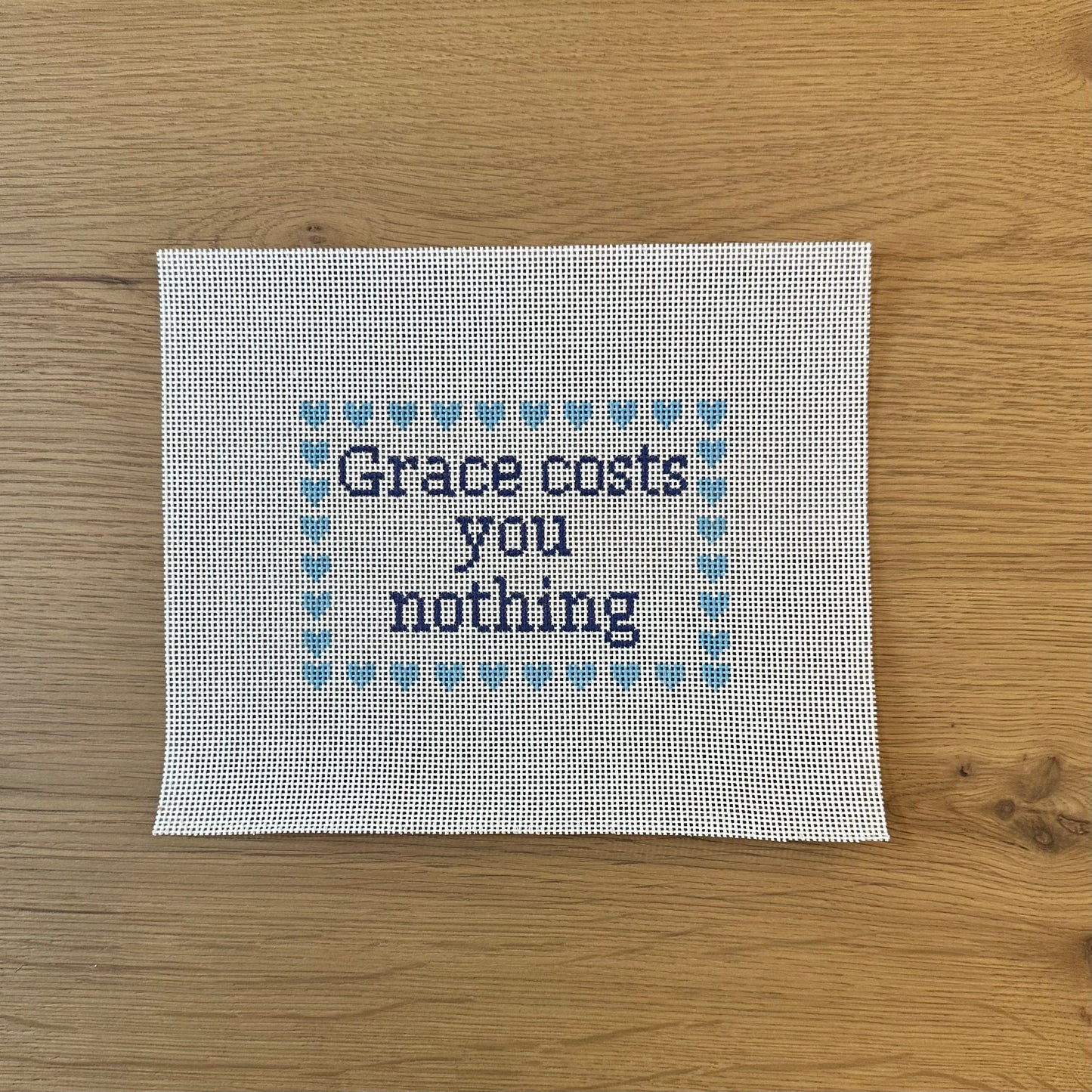 Grace Costs You Nothing Needlepoint Canvas