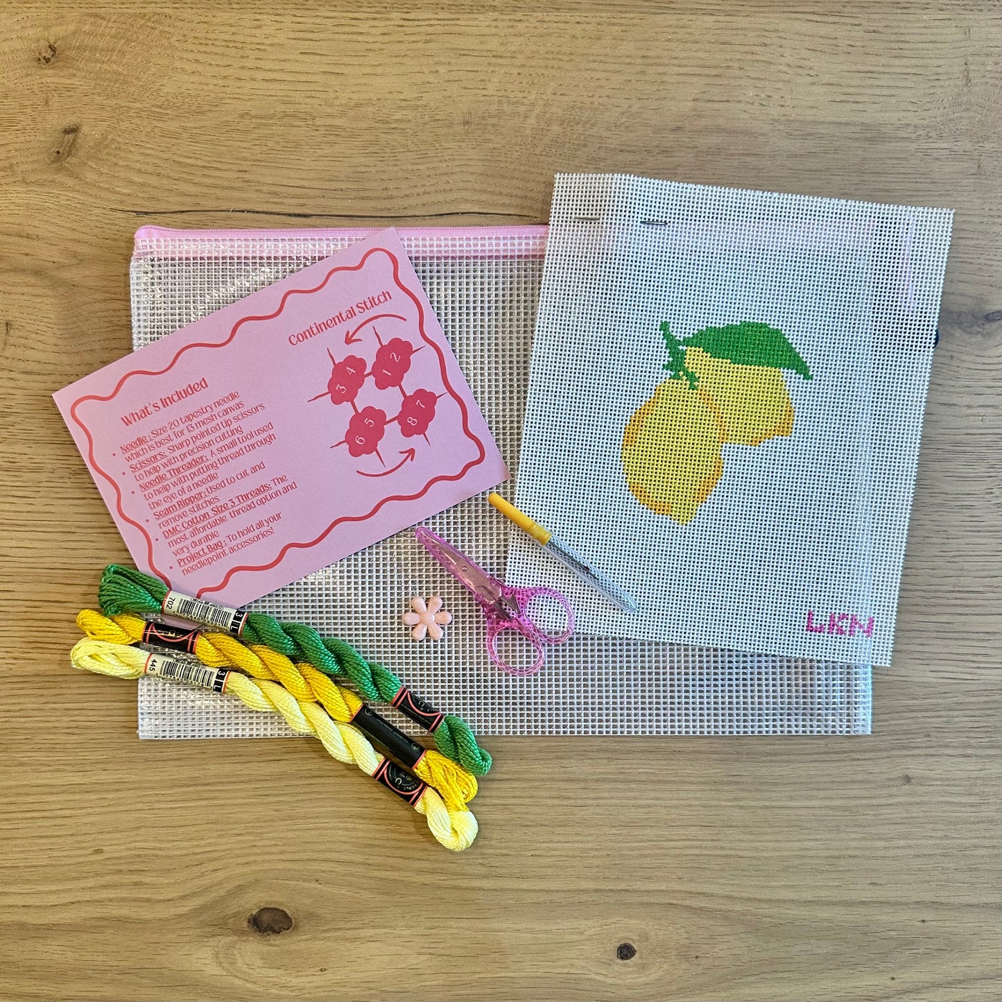 Lemons Needlepoint Beginner Kit