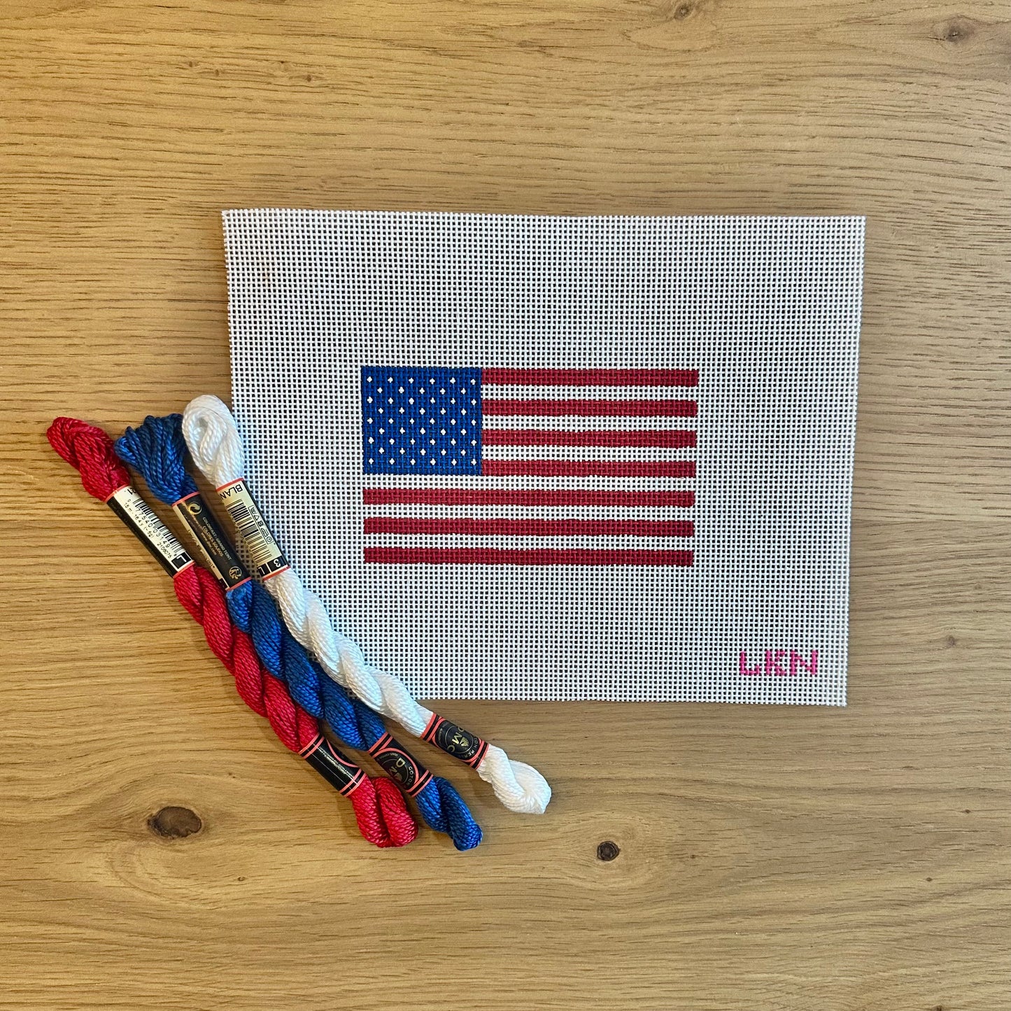 American Flag Needlepoint Beginner Kit
