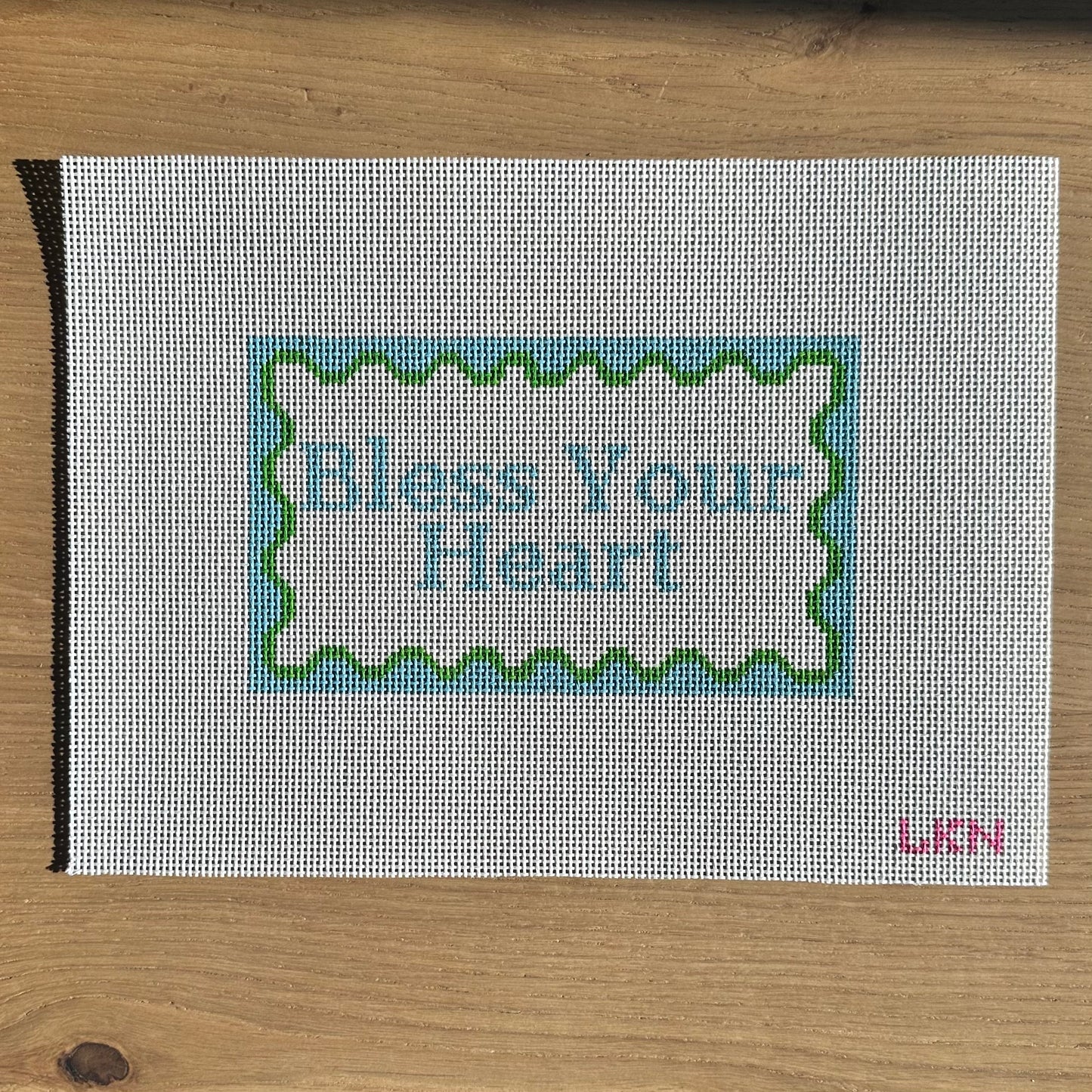 Bless Your Heart Needlepoint Canvas