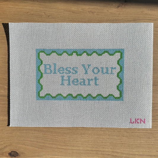 Bless Your Heart Needlepoint Canvas