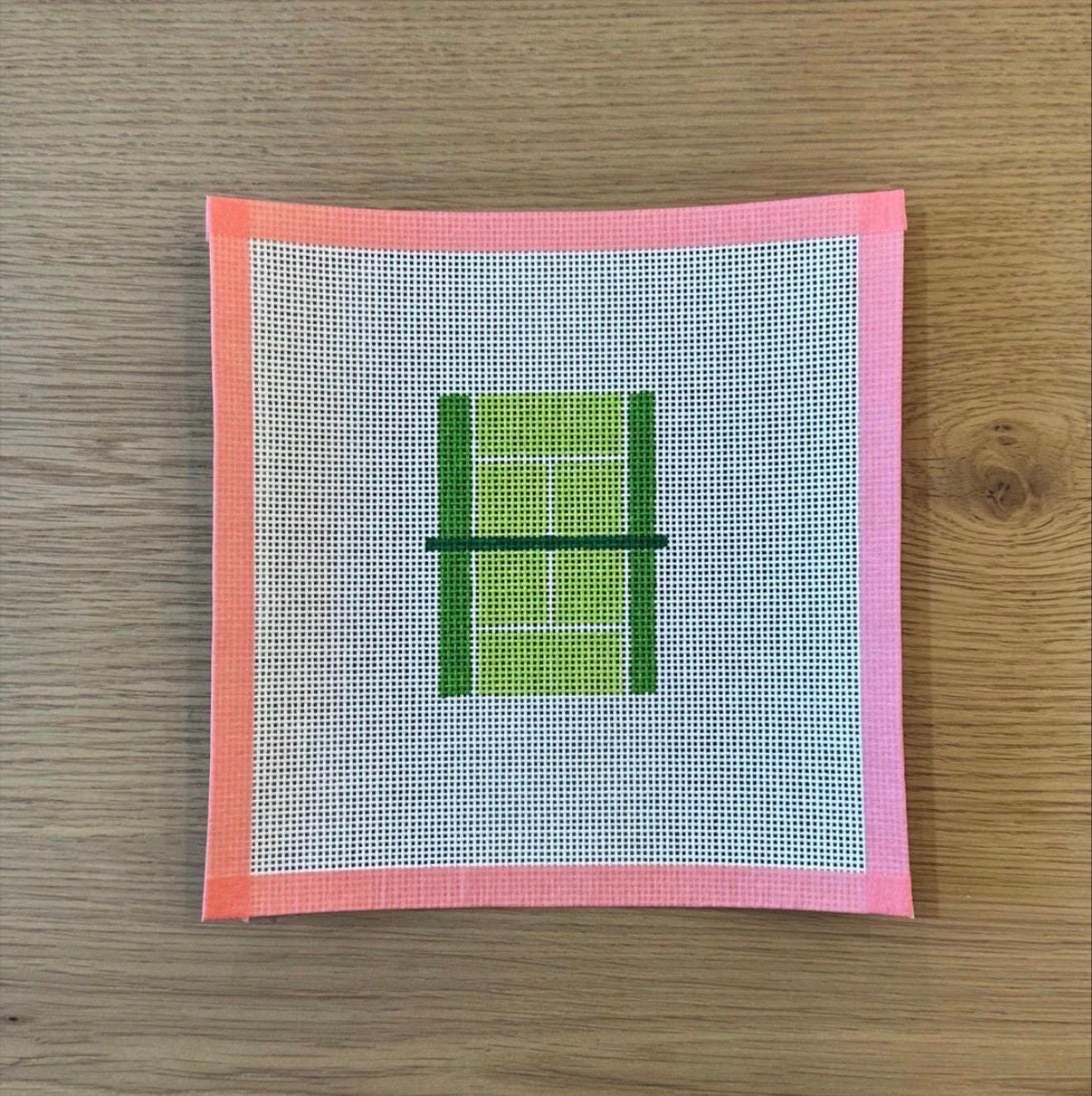 Green Tennis Court Needlepoint Canvas