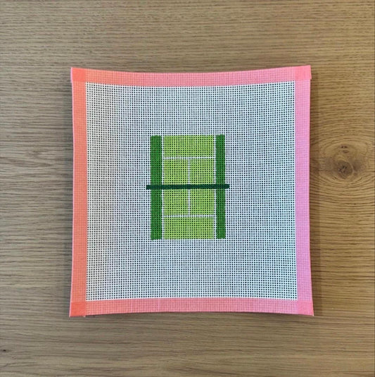 Green Tennis Court Needlepoint Canvas