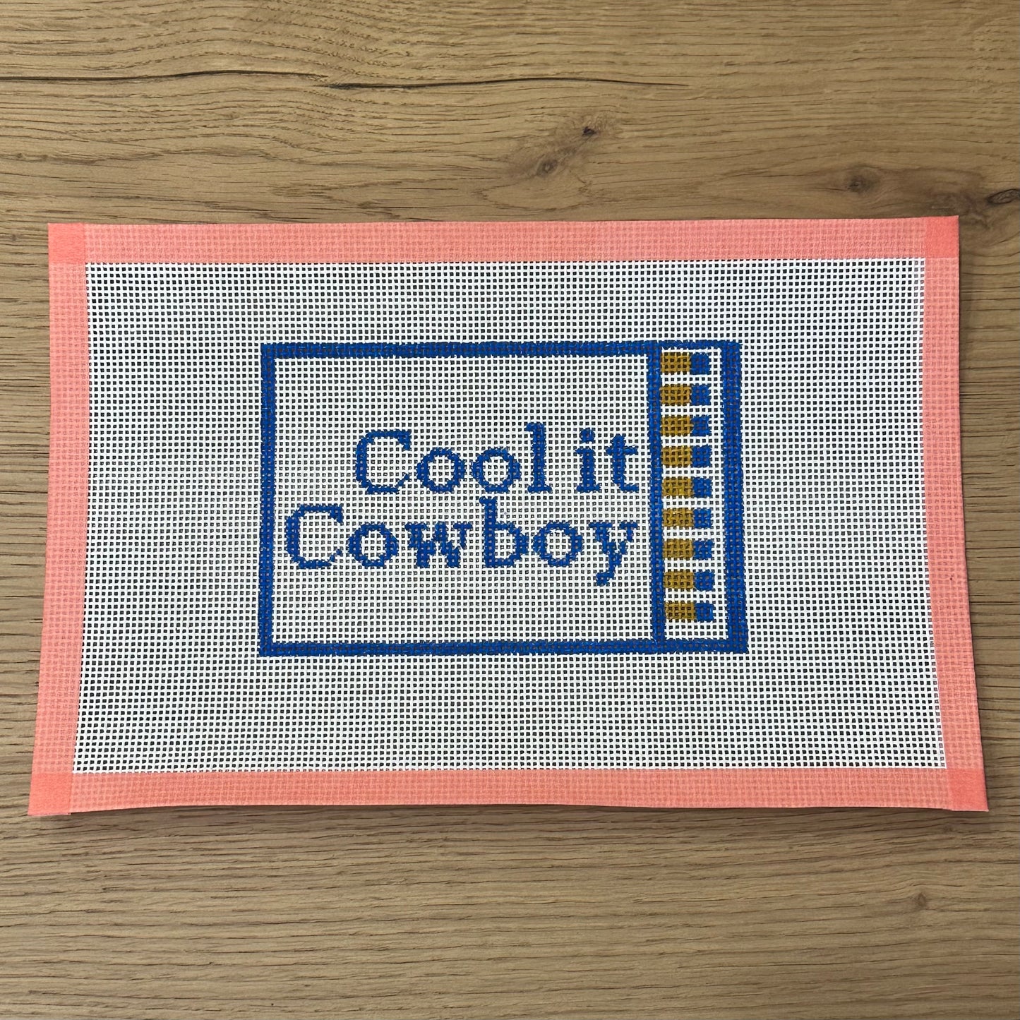 Cool it Cowboy Matches Needlepoint Canvas