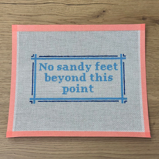 No Sandy Feet Needlepoint Canvas