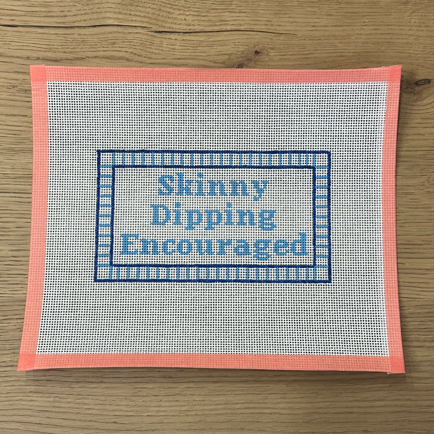 Skinny Dipping Encouraged Needlepoint Canvas