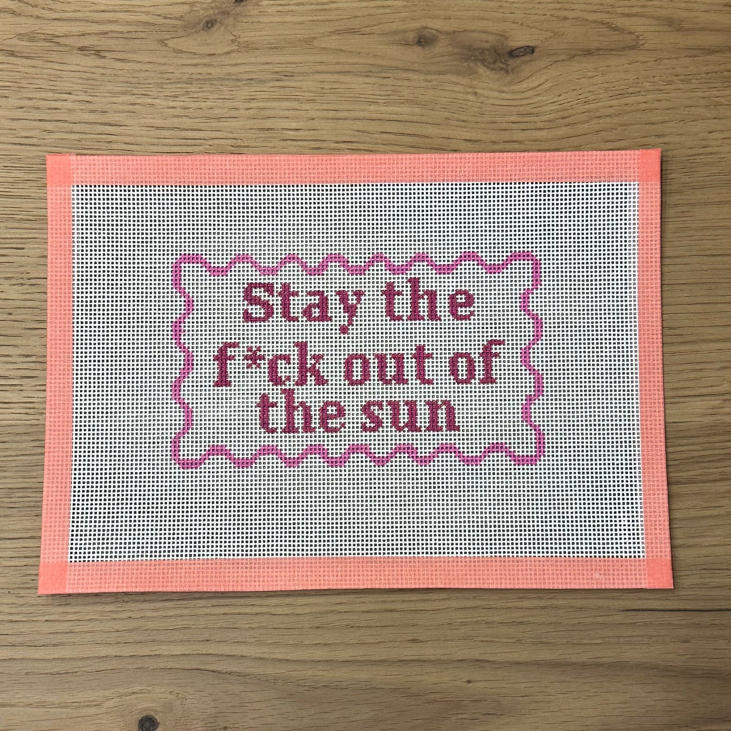 Stay Out of the Sun Needlepoint Canvas