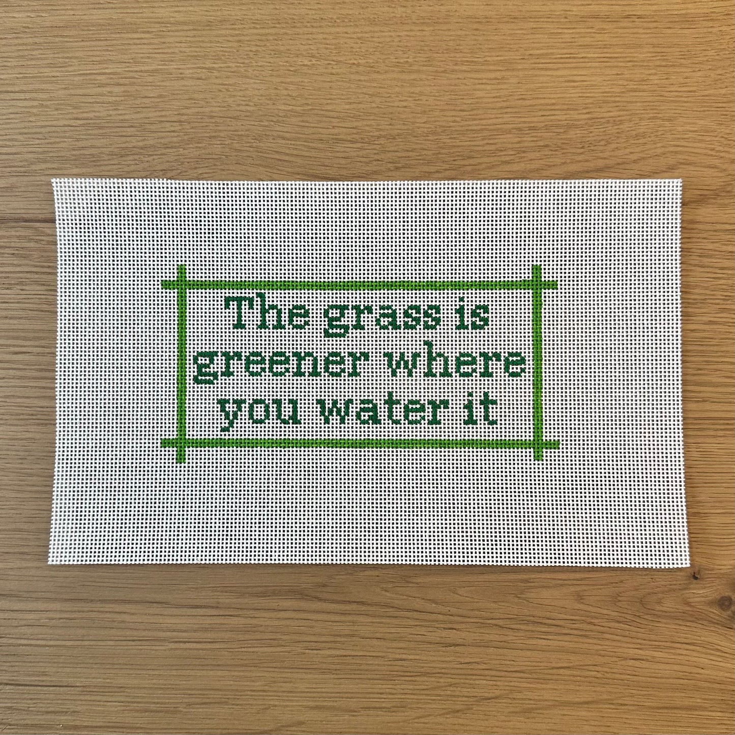 The Grass is Greener Needlepoint Canvas