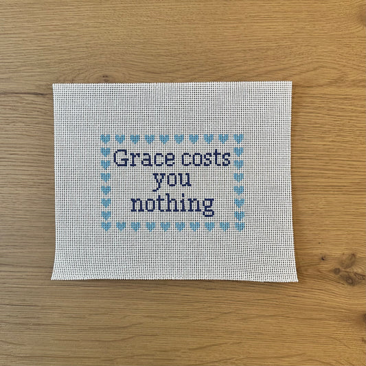 Grace Costs You Nothing Needlepoint Canvas