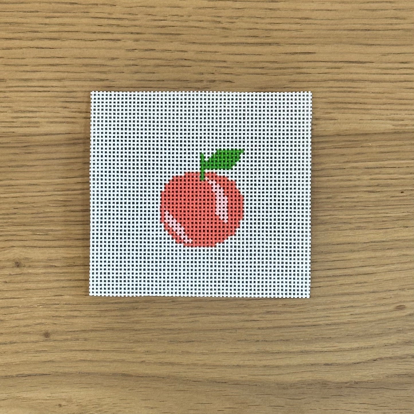Mini Peach Needlepoint Canvas
