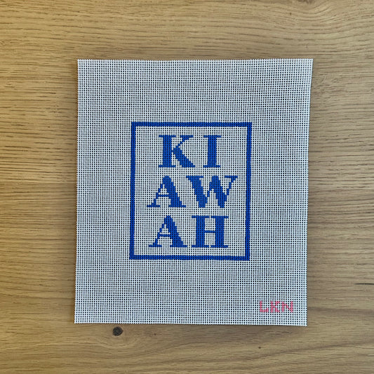 Kiawah Stacked Sign Needlepoint Canvas