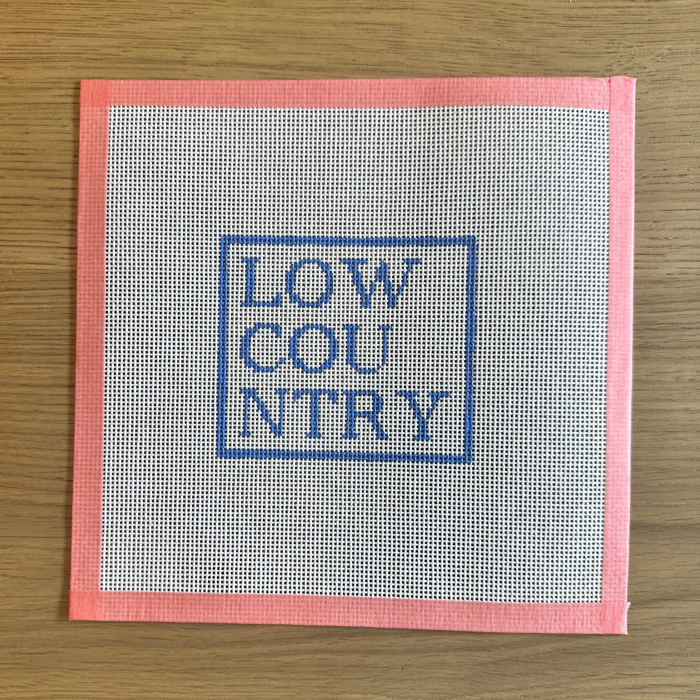 Low Country Stacked Sign Needlepoint Canvas