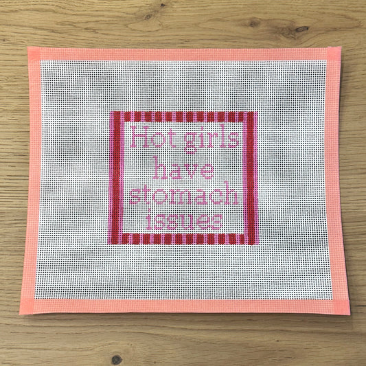 Hot Girls Have Stomach Issues Needlepoint Canvas