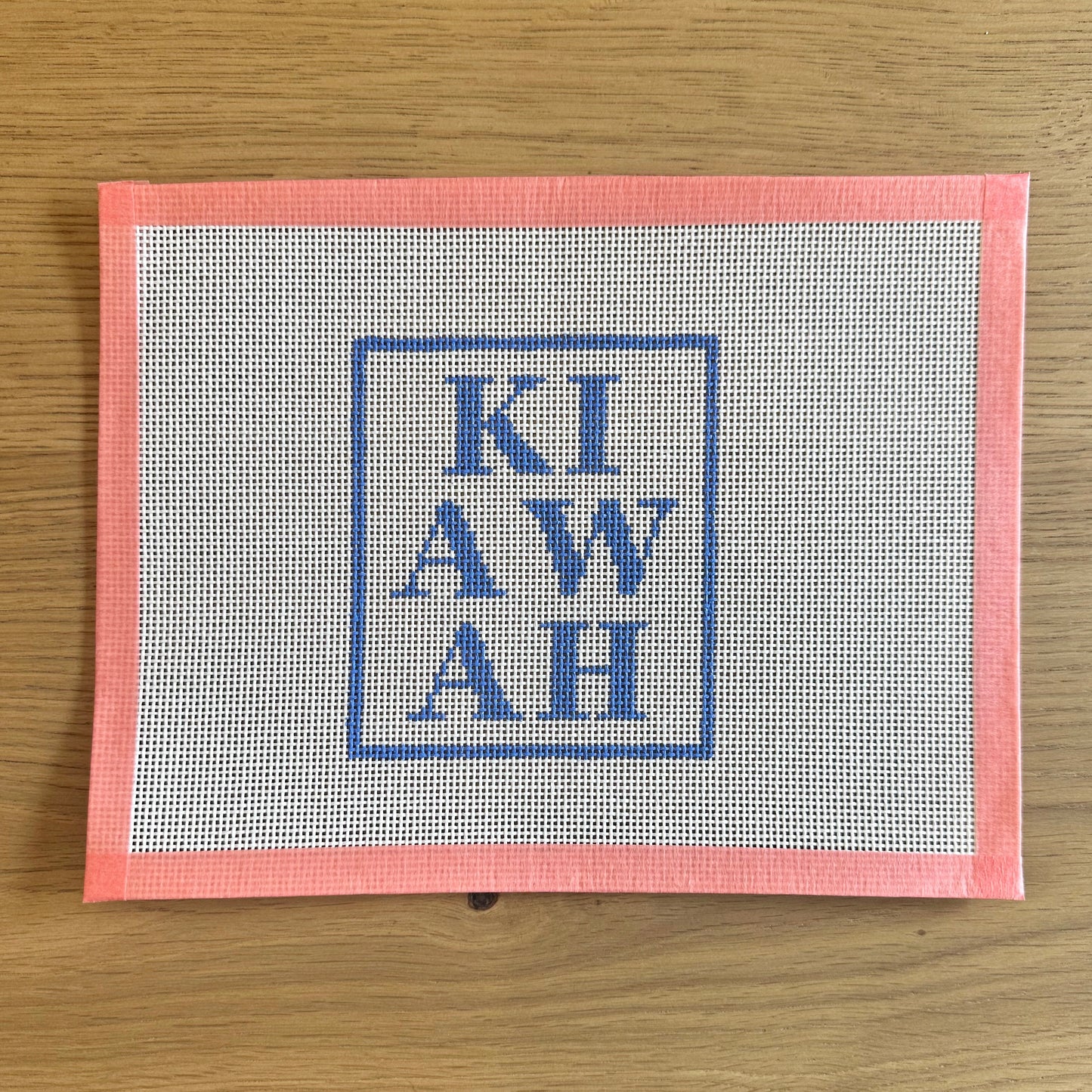 Kiawah Stacked Sign Needlepoint Canvas